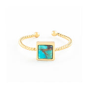 Jayne Turquoise Adjustable Square Ring