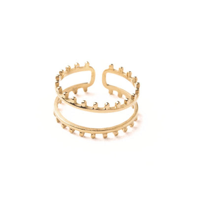 Parallel 14k Gold Plated Ring