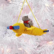 Pilot Squirrel Crocheted Ornament lifestyle