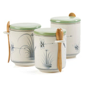 Petite Dragonfly Ceramic Canister with closed lid