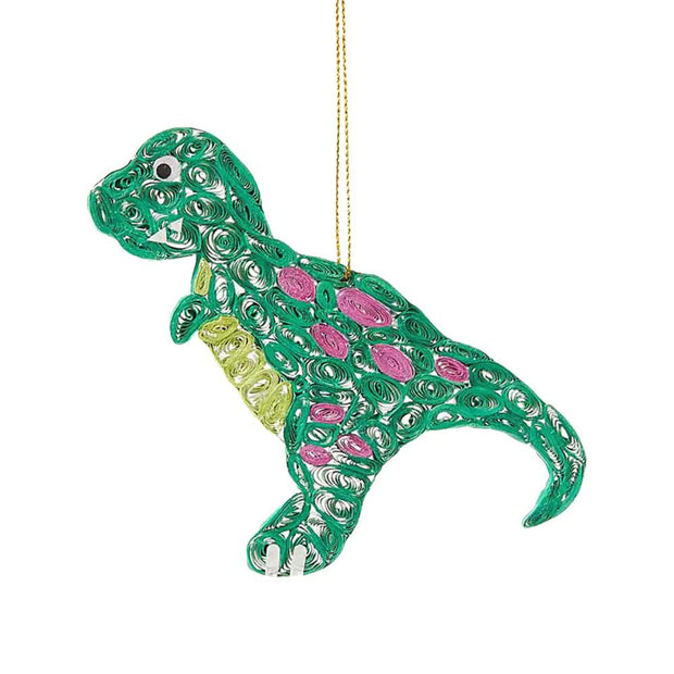 T-Rex Quilled Paper Ornament