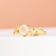 Enchanted Vine Moonstone Adjustable Ring closeup