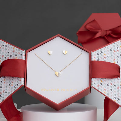 The Gift Hope Heart Gift Set in Gold