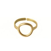 Gold-tone Petite Circle Adjustable Ring