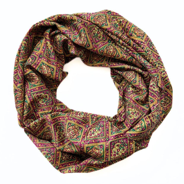 Recycled Silk Sari Infinity Scarf