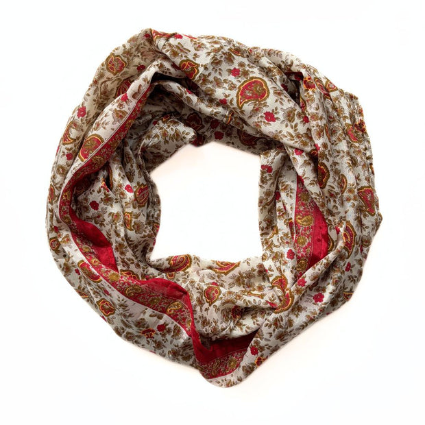 Recycled Silk Sari Infinity Scarf