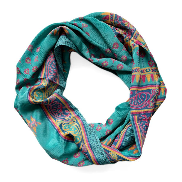Recycled Silk Sari Infinity Scarf