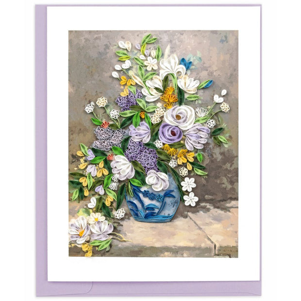 Quilled Spring Bouquet by Renoir Greeting Card