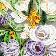 Quilled Spring Bouquet by Renoir Greeting Card closeup detail