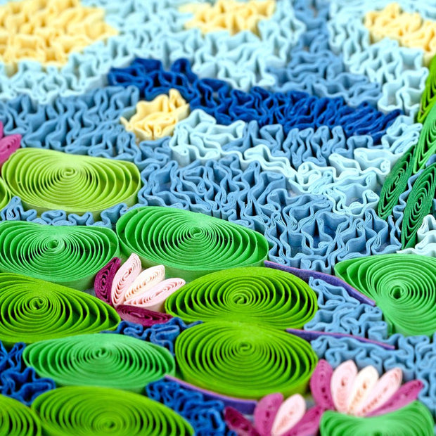Quilled Water Lilies 1916-19 by Monet Greeting Card part of Artist Series detail