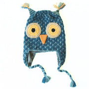 Adult Hand-knit Animal Face Hat - Owl