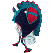 Adult Hand-knitted Adventure Hat depicting a Dragon in a glass head