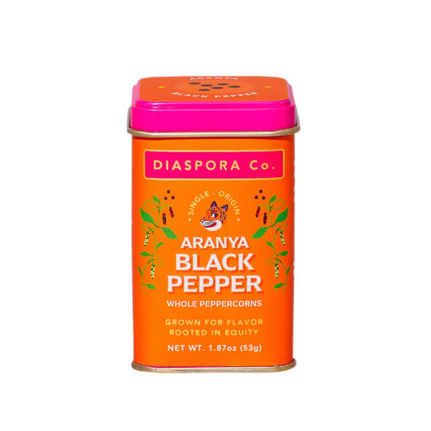 Diaspora Co. Aranya Black Pepper Whole Peppercorns 1.9oz Tin