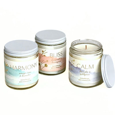 Spa Aromatherapy Candles showing 3 scents
