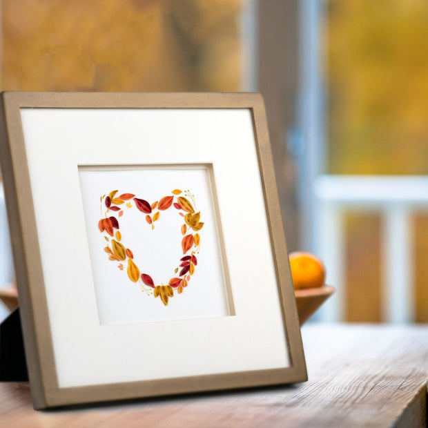 Fall Foliage Heart Quilled Greeting Card lifestyle