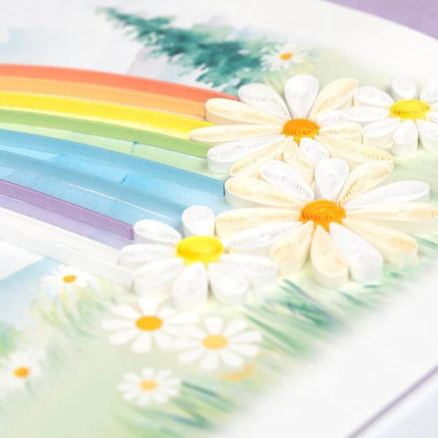 Quilled Rainbow Greeting Card closeup