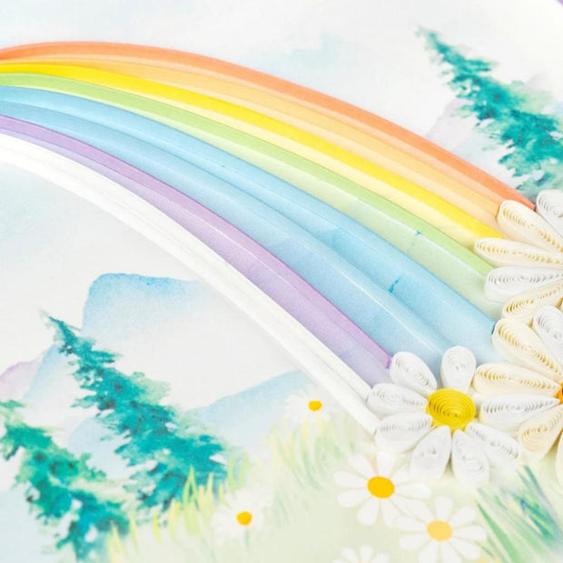 Quilled Rainbow Greeting Card detail