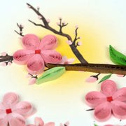 Quilled Cherry Blossoms Greeting Card closeup