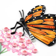 Quilled Monarch Milkweed Butterfly Greeting Card detail