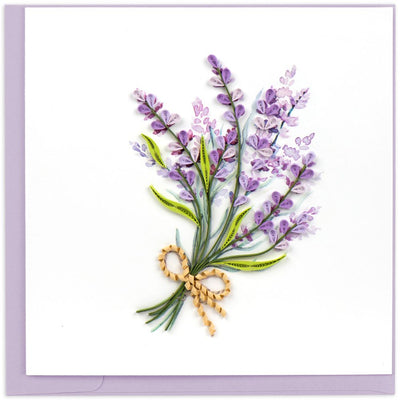 Lavender Bunch Quilled Greeting Card