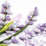 Lavender Bunch Quilled Greeting Card detail