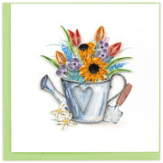 Garden Watering Can Quilled Greeting Card