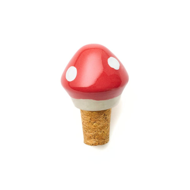Hand-painted Mushroom Ceramic Wine Bottle Stopper