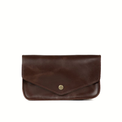 Belt Bag in Brown Leather front view