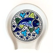 Blue Fish Hand-painted Ceramic Spoon Rest