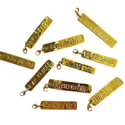 Brass Charms with Inspiring Words of Short Quotes