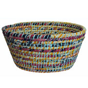 Recycled Sari and Kaisa Grass Laundry Basket Option 5