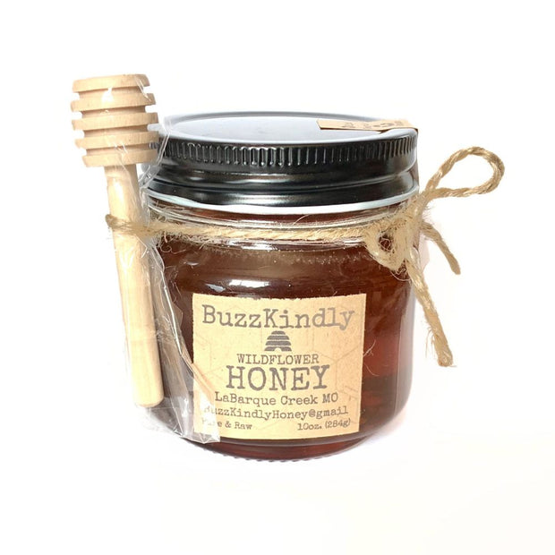 Premium Pure Raw Honey Glass Jar 10oz