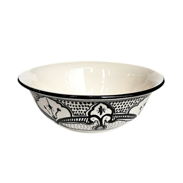 Haqima Hand-painted Ceramic Medium Bowl 10"