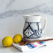 Haqima Hand-painted Ceramic Pitcher styled with lemons