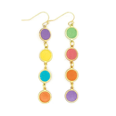 Color Study Enamel Earrings - Gumdrop