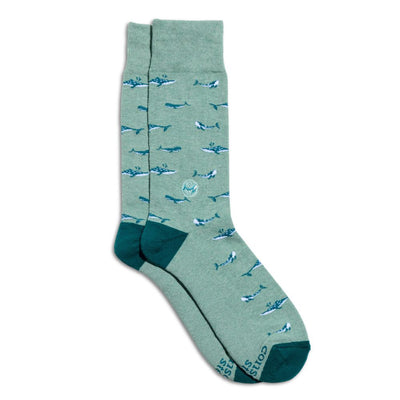 Pair of Conscious Step Socks that Protect Whales