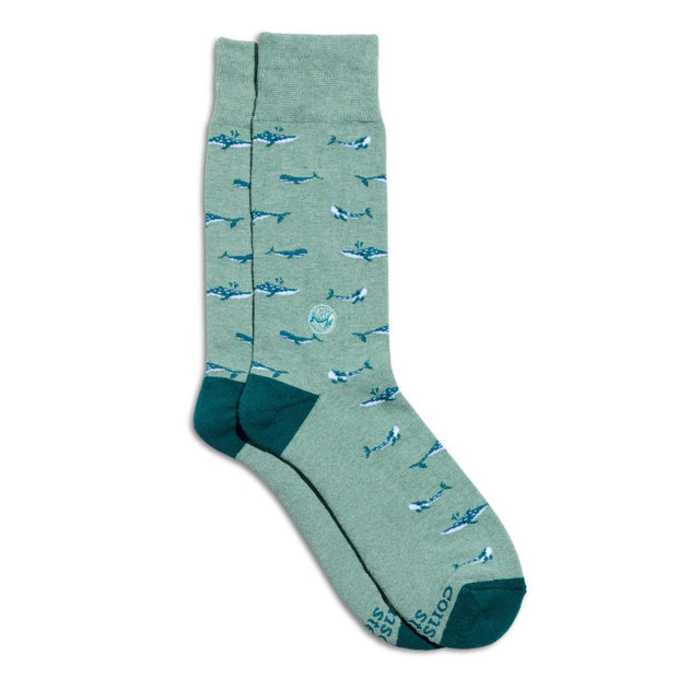Pair of Conscious Step Socks that Protect Whales