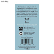 Conscious Step Socks That Give Books - Green Dino Bones back of tag
