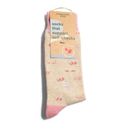 Conscious Step Socks that Support Self-Checks Pink Tatas tagged