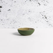 Stoneware Condiment Bowl Dadasi 6 oz Matte Green/Shiny Green