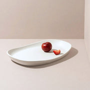 Stoneware Long Serving Platter Dadasi Matte White SMALL