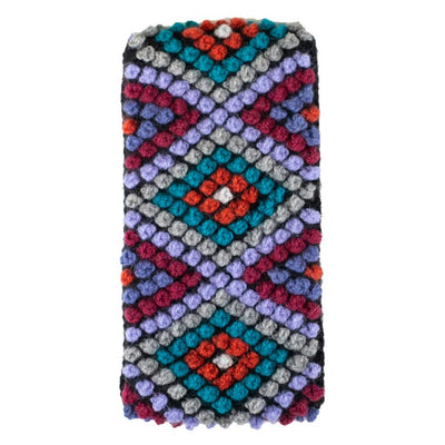 Diamond Hand-knit Ear Warmer - Lilac