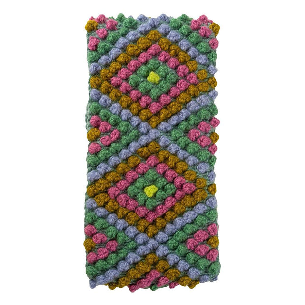 Diamond Hand-knit Ear Warmer - Floral