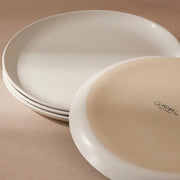 Stoneware Flat Dinner Plate Edan 11.2" Matte White bottom