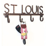 EXCLUSIVE St Louis Recycled Bike Chain Wall Hanger with Hooks lifestyle