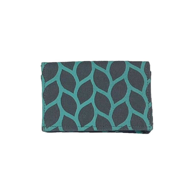 Screen Print Canvas Card Holder - Turquoise