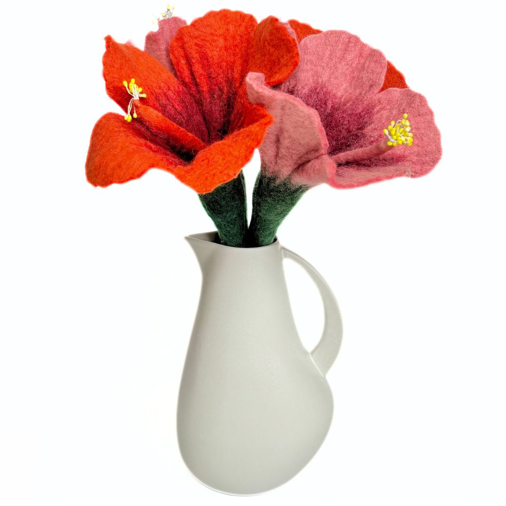 Felt Hibiscus Flower Stem – Zee Bee Market LLC