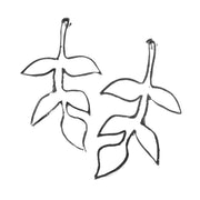 Silver Tone Fauna Brass Wire Post Earrings