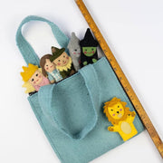 Wizard of Oz Felt Finger Puppet Bag back view of the bag