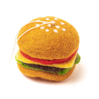 Felt Juicy Burger Ornament 